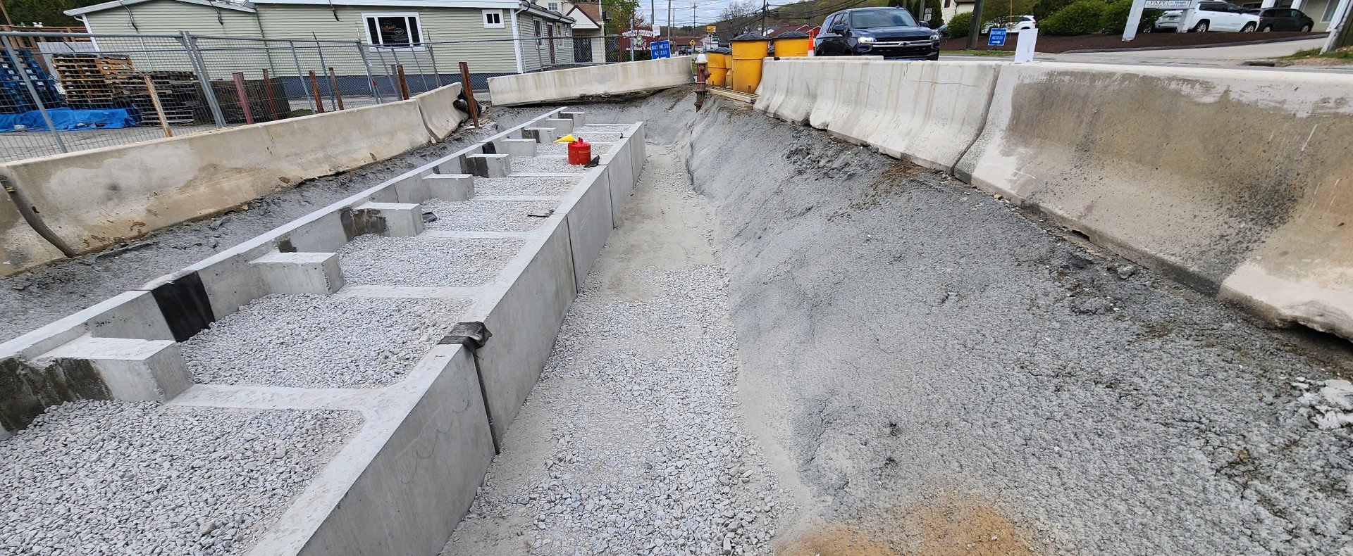 Retaining Wall 117 - Underdrain Installation